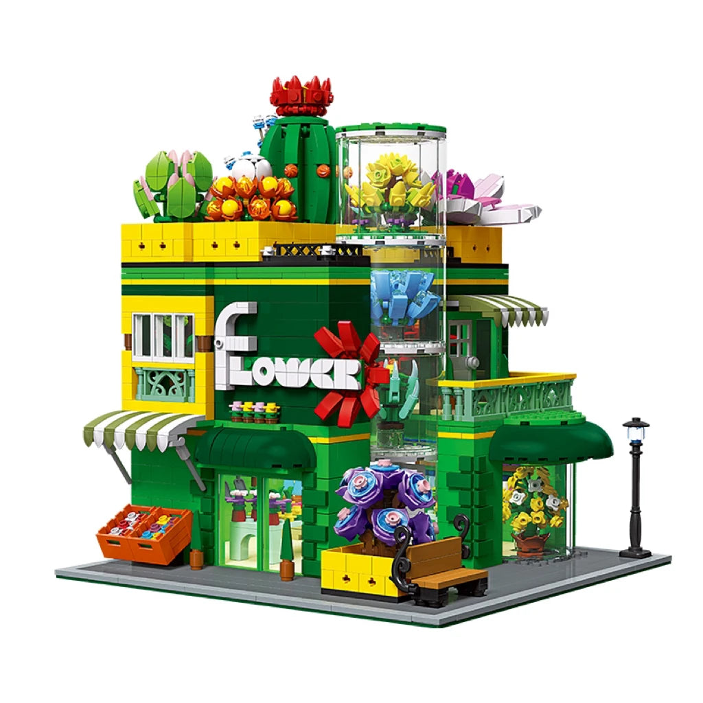 Jiestar 89108 Potted Plant Shop - 2647pcs building blocks set - front view | Power Blockz