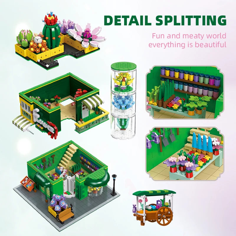 Jiestar 89108 Potted Plant Shop - 2647pcs building blocks set - view 4 | Power Blockz