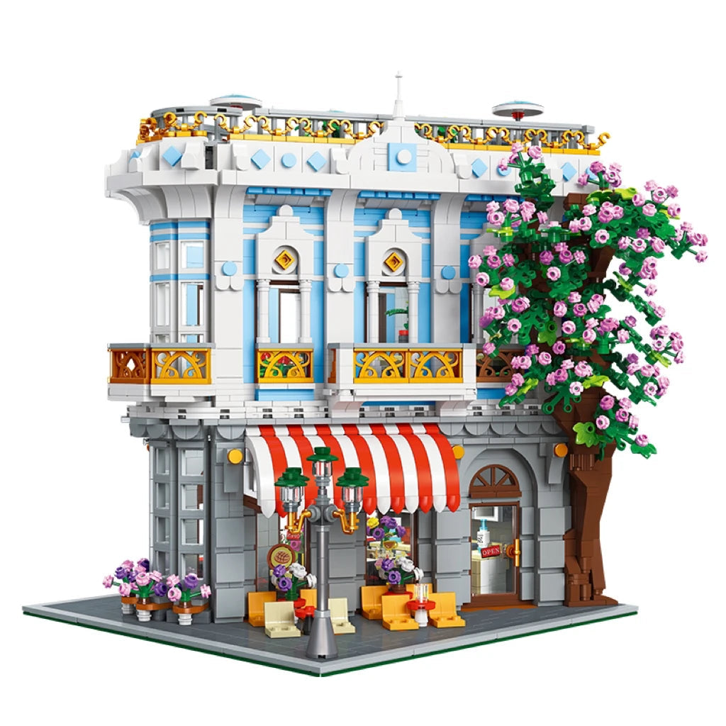Jiestar 89109 Sakura Restaurant - 3725pcs building blocks set - front view | Power Blockz