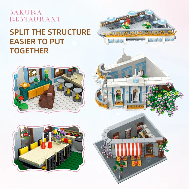 Jiestar 89109 Sakura Restaurant - 3725pcs building blocks set - view 4 | Power Blockz