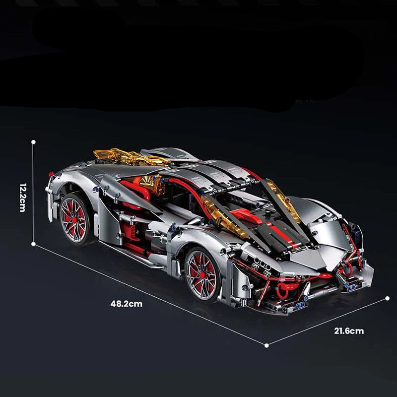 FeiFan QM00038 Silver Concept Hypercar - 2130pcs building blocks set - view 6 | Power Blockz