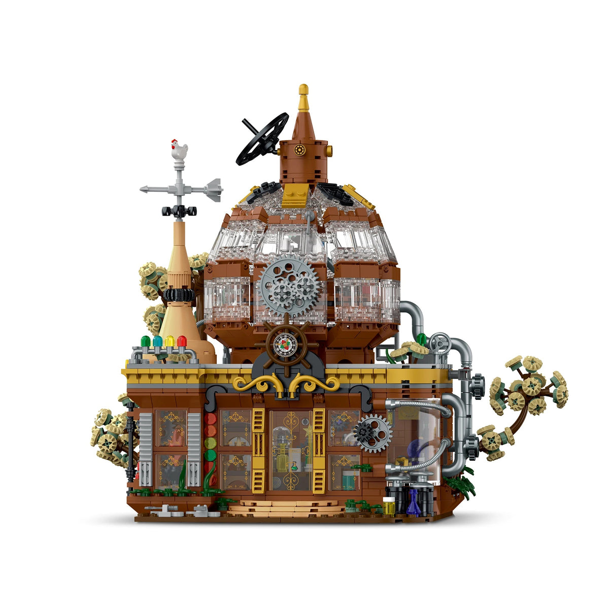 Mork 020202 Steampunk Magic Shop - 1842pcs building blocks set - front view | Power Blockz