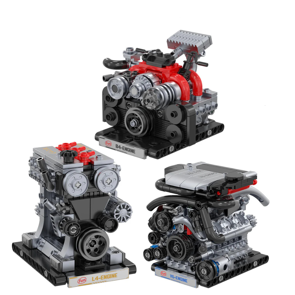 JMBricklayer 60023 Street Engine Trio - 711pcs building blocks set - front view | Power Blockz