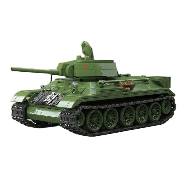 Quanguan 100276 T34 Medium Tank - 1113pcs building blocks set - front view | Power Blockz
