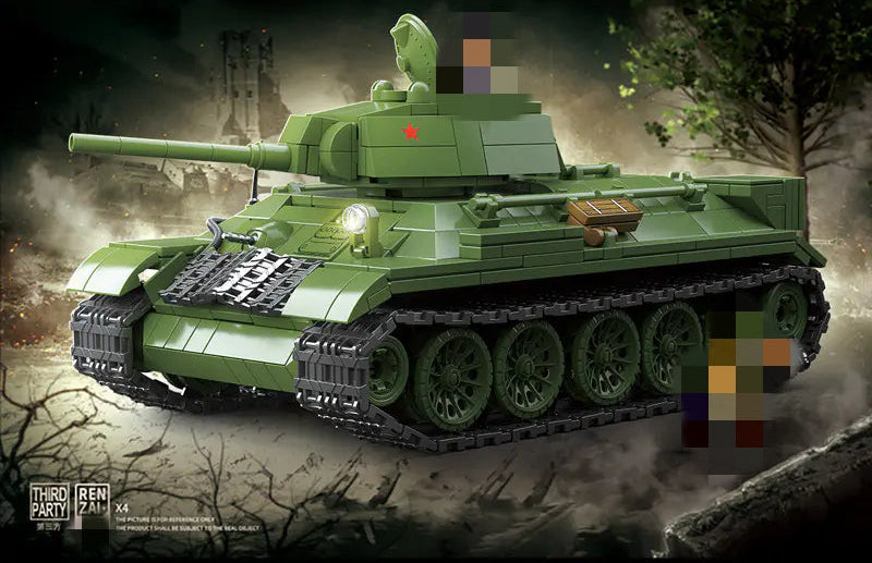 Quanguan 100276 T34 Medium Tank - 1113pcs building blocks set - view 7 | Power Blockz