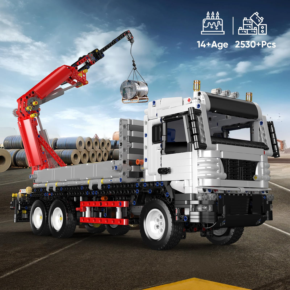 Mould King 17063 Truck Mounted Crane - 2530pcs building blocks set - view 9 | Power Blockz