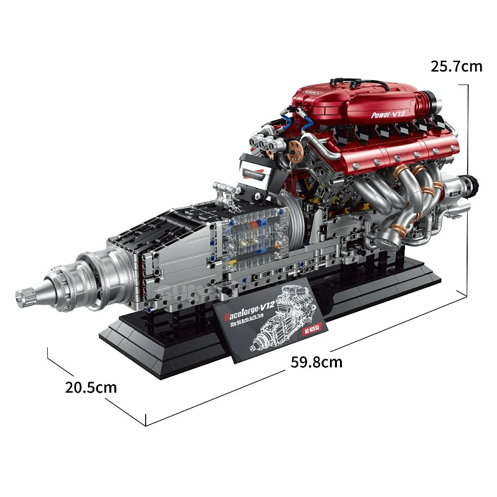 Guly 60555 V12 Performance Engine - 2378pcs building blocks set - view 6 | Power Blockz