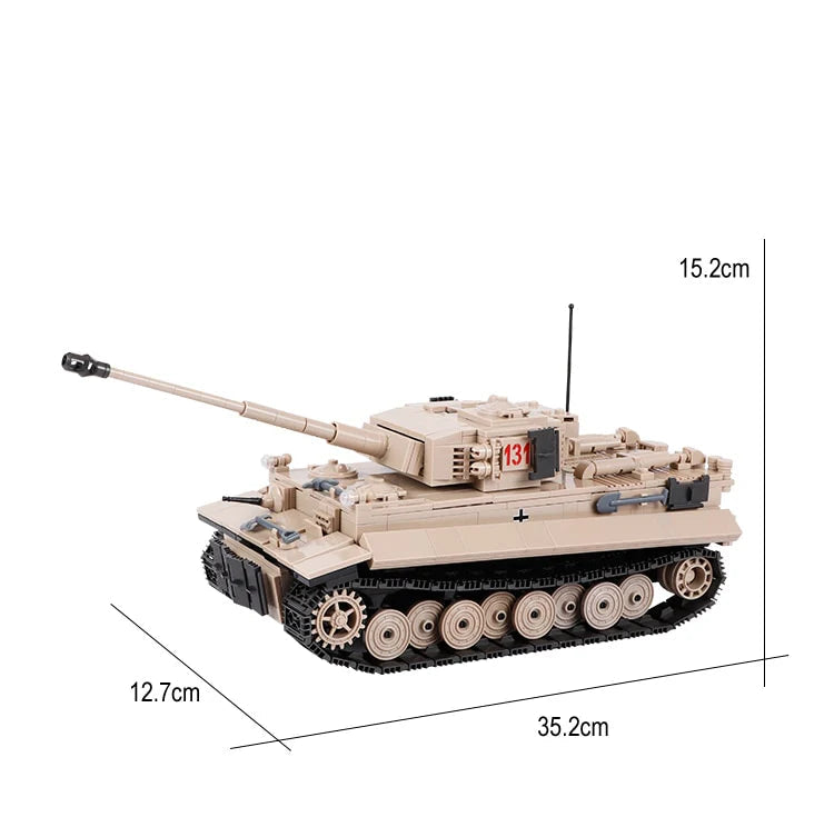 Quanguan 100061 WW2 Tiger Tank - 1018pcs building blocks set - view 6 | Power Blockz